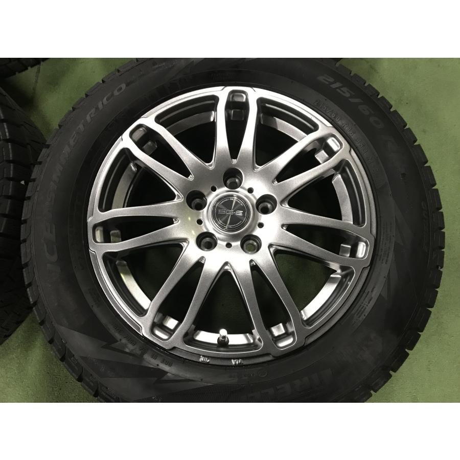 送料無料 スタッドレスセット ピレリ アイスアシンメトリコ 215/60R16 