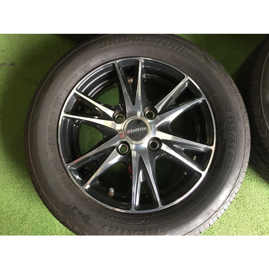 送料無料 ラジアルセット ラフィット ブリヂストン ネクストリー 155/65R13 2019年製造 ワゴンR ムーブ ライフ マックス などの画像