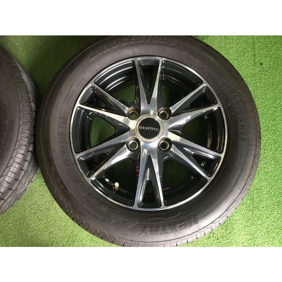 送料無料 ラジアルセット ラフィット ブリヂストン ネクストリー 155/65R13 2019年製造 ワゴンR ムーブ ライフ マックス などの画像