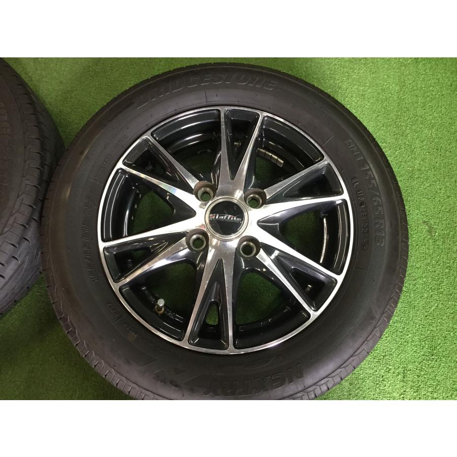 送料無料 ラジアルセット ラフィット ブリヂストン ネクストリー 155/65R13 2019年製造 ワゴンR ムーブ ライフ マックス などの画像