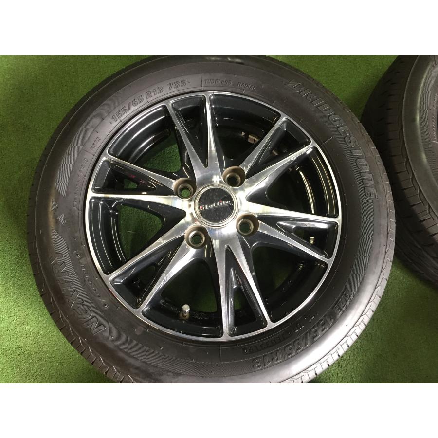 送料無料 ラジアルセット ラフィット ブリヂストン ネクストリー 155/65R13 2019年製造 ワゴンR ムーブ ライフ マックス などの画像