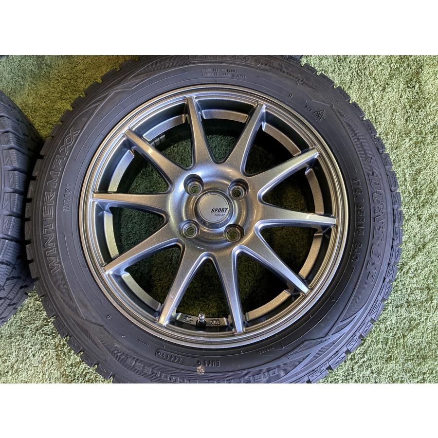 送料無料 スタッドレスセット ダンロップ ウィンターマックス01 175/65R15 2019年製造 アクア ヤリス ｂB ヴィッツ マーチ フィット｜courteous2017｜03