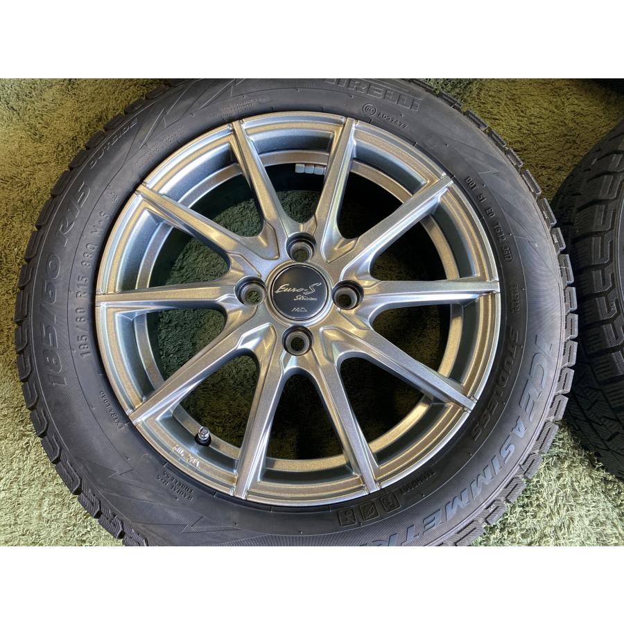 送料無料 スタッドレスセット 15in 5.5J +50 PCD100 ピレリ