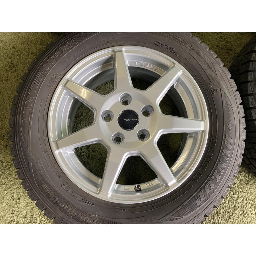 送料無料 テクマグ 15in 6.0J +43 PCD112 ダンロップ ウィンターマックス01 195/65R15 VW ゴルフ ヴァリアント アウディ A3 TECMAG_1