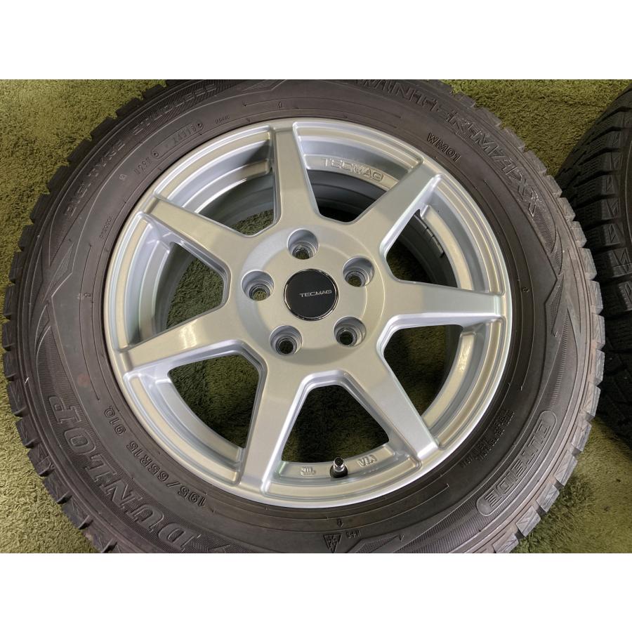 送料無料 テクマグ 15in 6.0J +43 PCD112 ダンロップ ウィンターマックス01 195/65R15 VW ゴルフ ヴァリアント アウディ A3 TECMAG_4