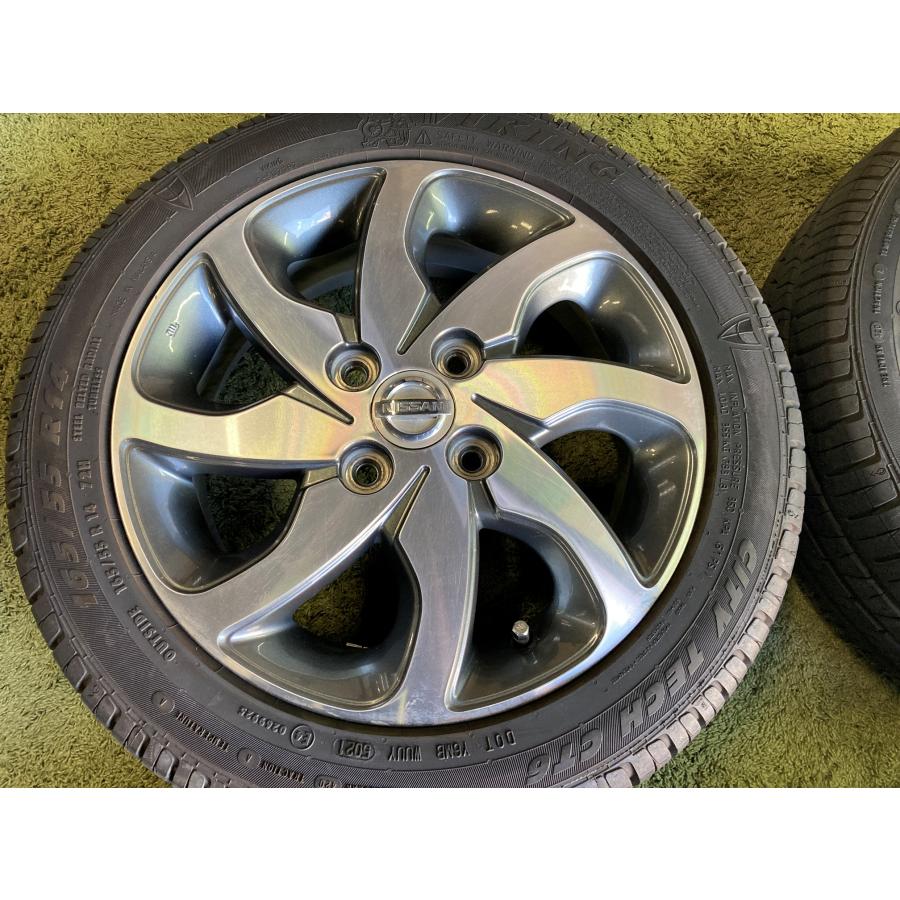 送料無料 ラジアルセット 日産純正 VIKING 165/55R14 オッティ ルークス デイズ ルークス モコ eKの画像
