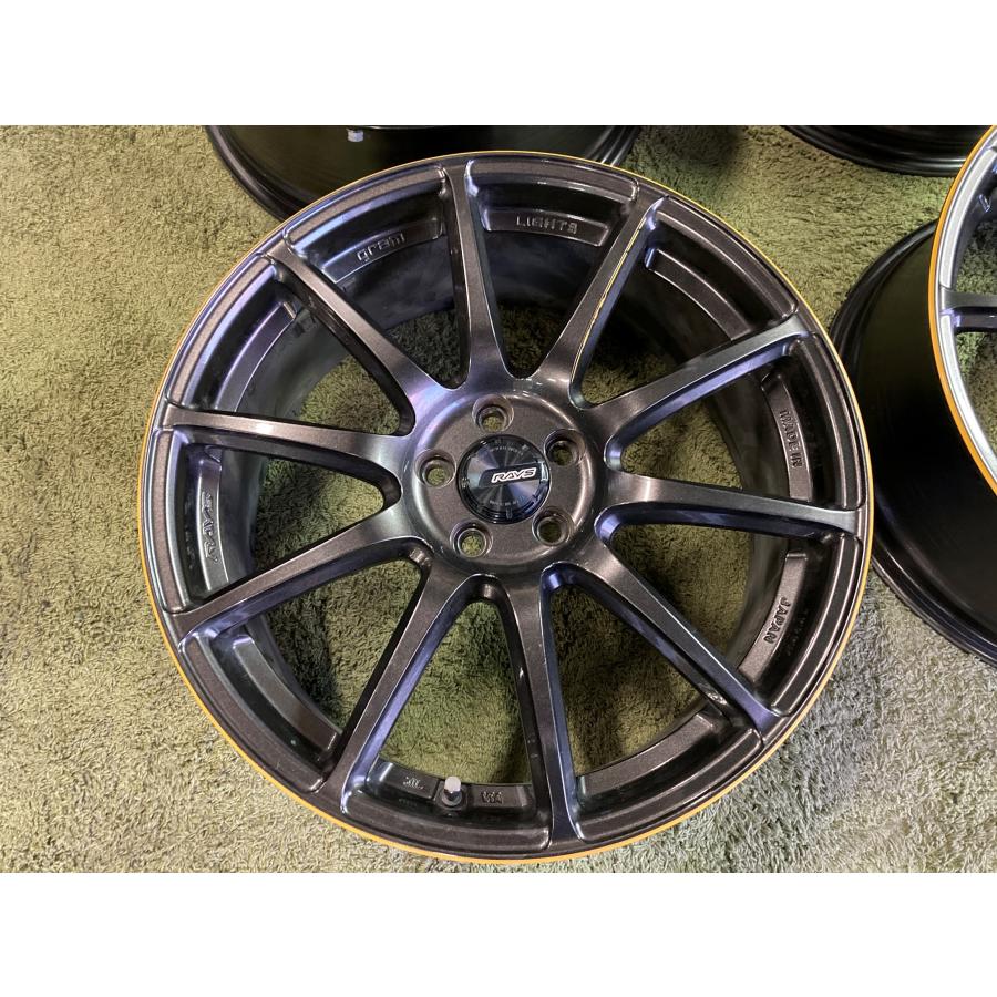 送料無料 中古ホイール 18in 7.5J +49 PCD100 RAYS グラムライツ 