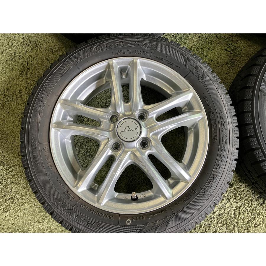 タント、ミラ、ムーヴ、ワゴンR　スタッドレスタイヤ、アルミホイールセット４本　１５５/ ６５R /１４インチ　ダンロップ　１４X4.5J PCD100 タント、ミラ、ムーヴ、ワゴンR スタッドレスタイヤ、アルミホイール