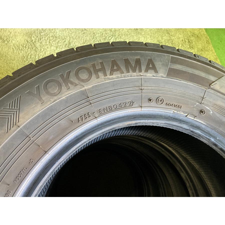 送料無料 中古タイヤ ヨコハマ ブルーアースVan RY55 195/80R15 107 