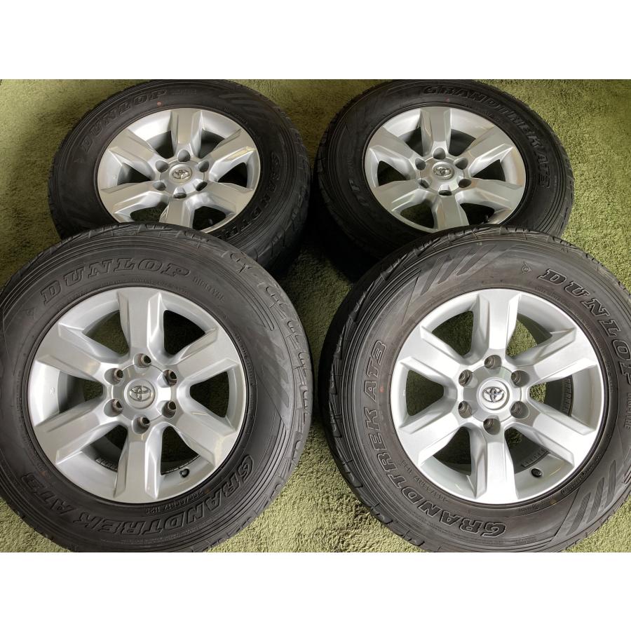 送料無料 中古ラジアルセット トヨタ プラド 純正ホイール ダンロップ