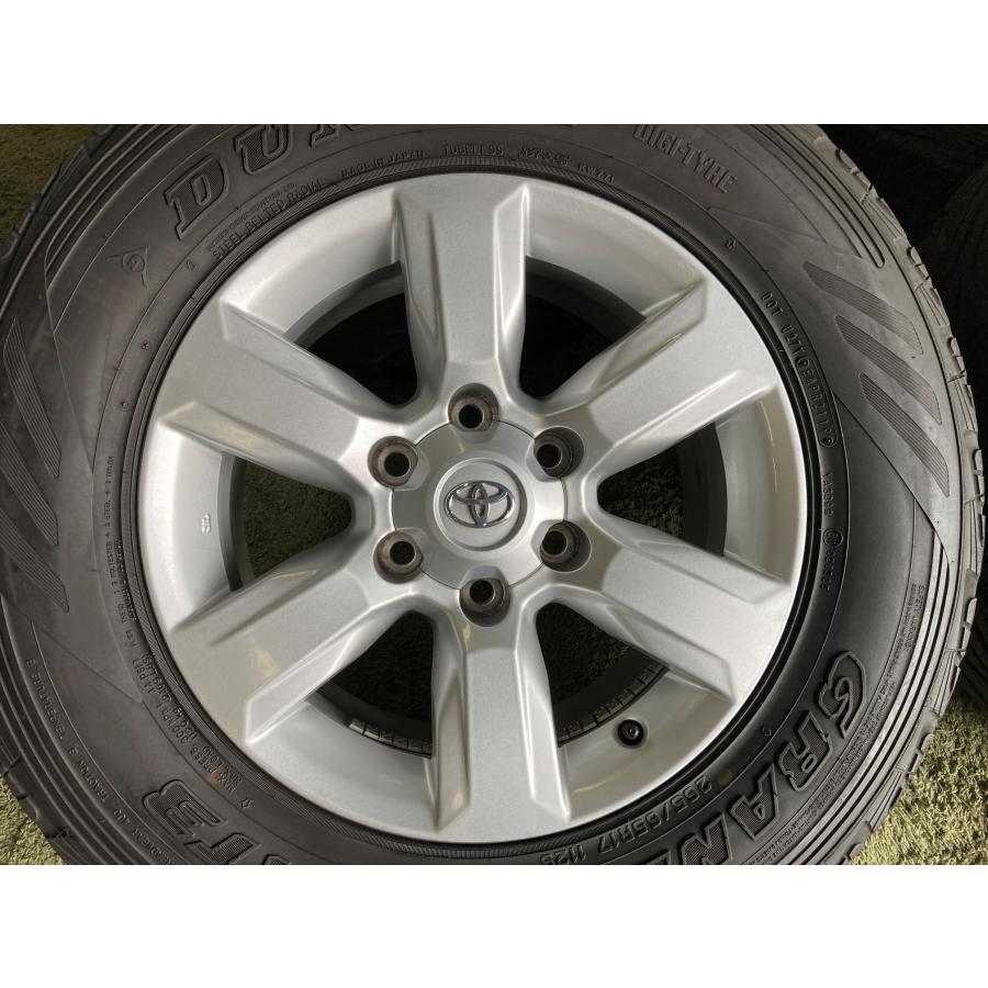 送料無料 中古ラジアルセット トヨタ プラド 純正ホイール ダンロップ 