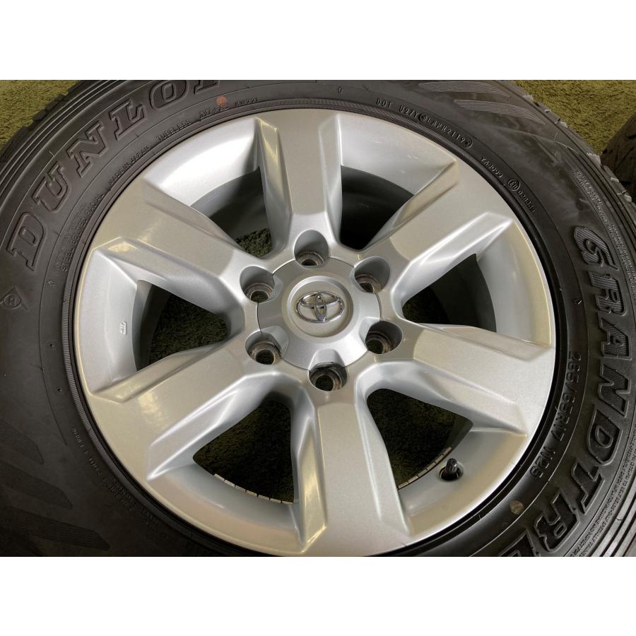 送料無料 中古ラジアルセット トヨタ プラド 純正ホイール ダンロップ