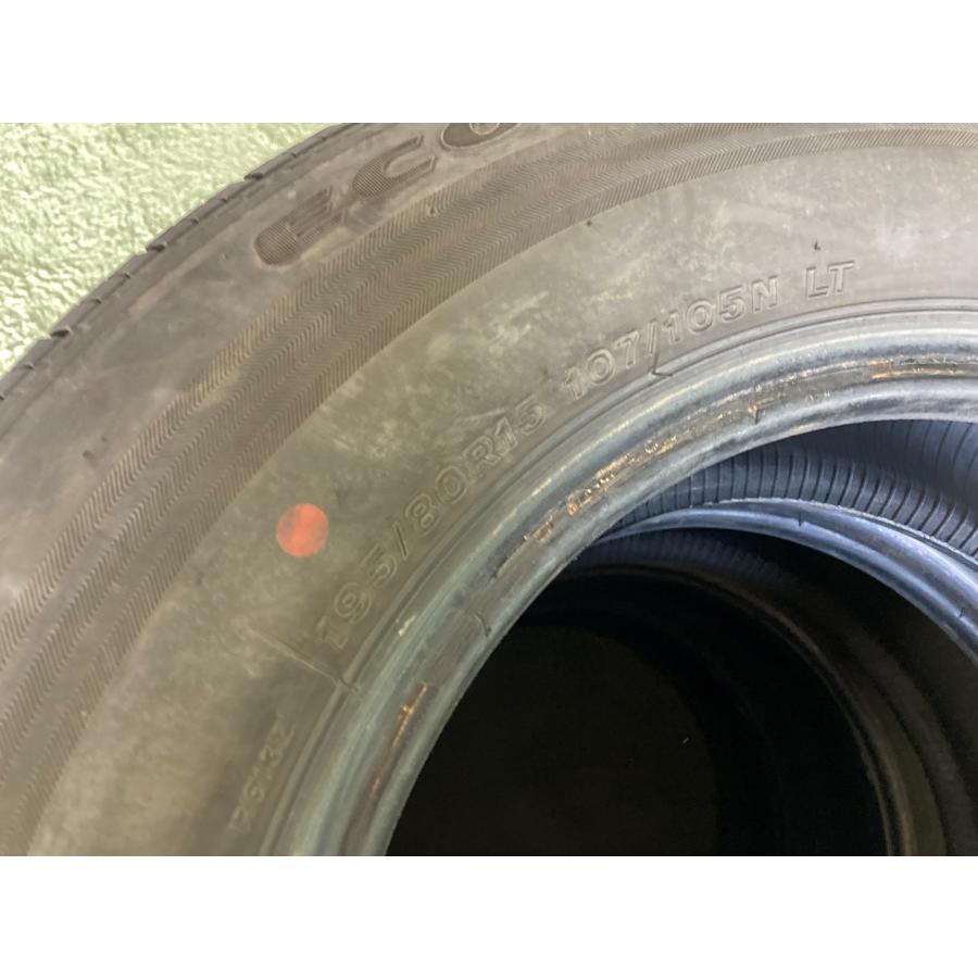送料無料 中古タイヤ ブリヂストン エコピア RD613 195/80R15 107/105N 