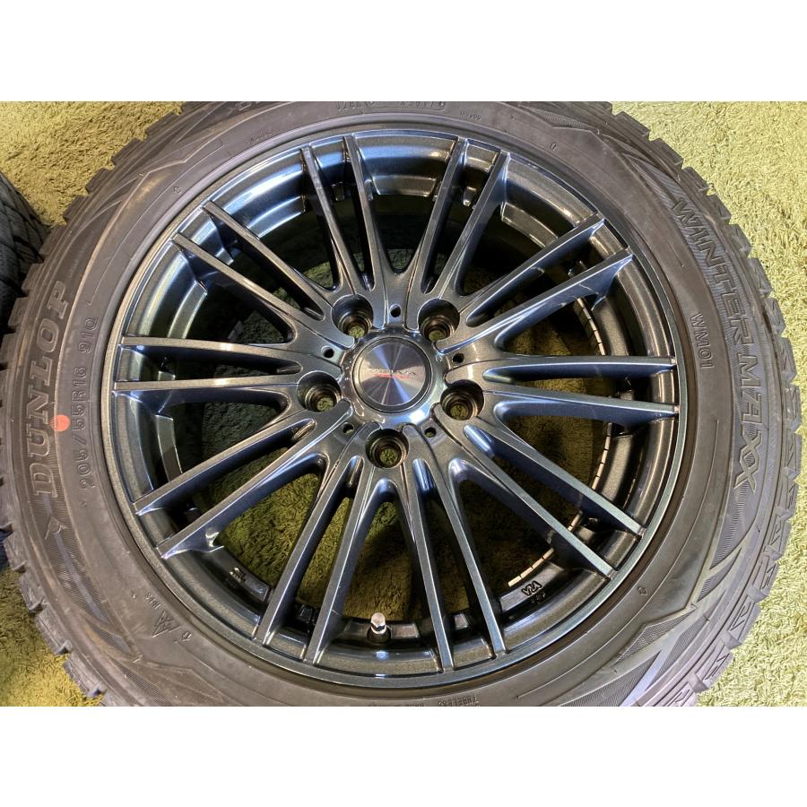送料無料 スタッドレスセット 16in 6.5J +53 5H114.3 ダンロップ ウィンターマックス01 205/55R16 ノア ヴォクシー エスクァイア アコード_3