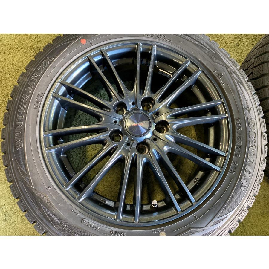 送料無料 スタッドレスセット 16in 6.5J +53 5H114.3 ダンロップ ウィンターマックス01 205/55R16 ノア ヴォクシー エスクァイア アコード_4