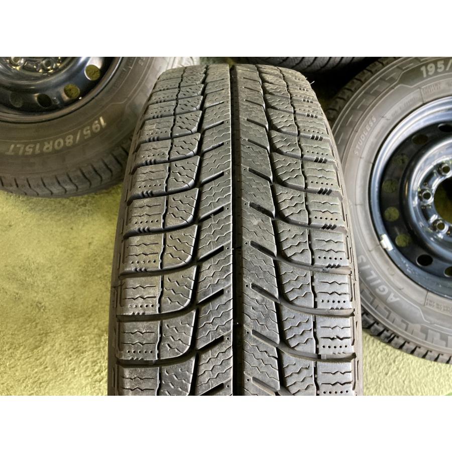 送料無料 スタッドレスセット ミシュラン AGILIS X-ICE 195/80R15 107