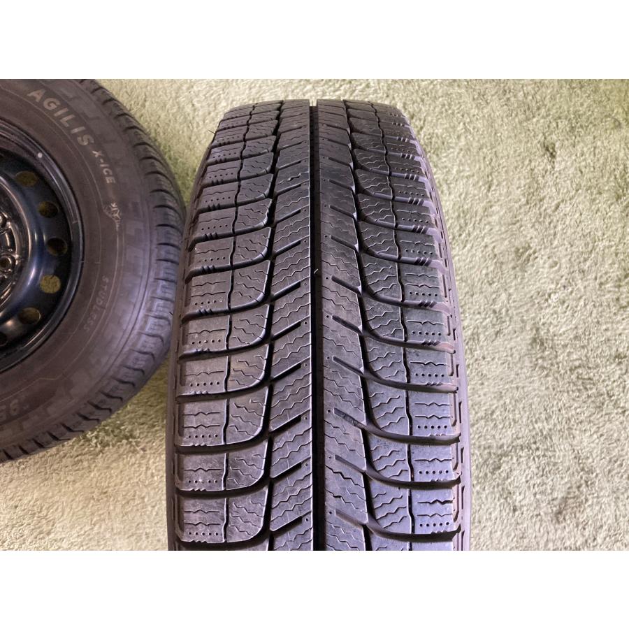 ハイエース純正スチール☆ミシュラン アジリス X-ICE 195/80R15 107/105R 2022年製造 未使用品☆200系ハイエース　② 送料無料 スタッドレスセット ミシュラン AGILIS X-ICE 195/80R15 107