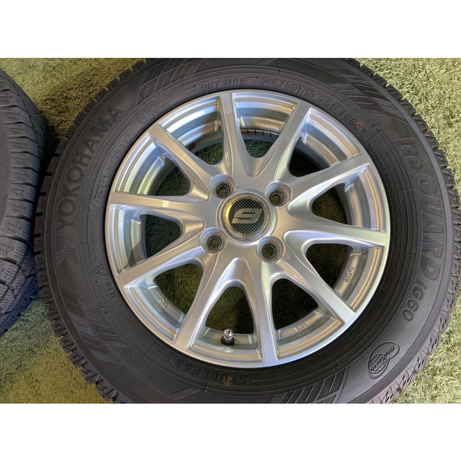 送料無料 スタッドレスセット 13in 4.0J +43 4H100 ヨコハマ アイスガード IG60 軽自動車全般 タント スペーシア N-BOXの画像