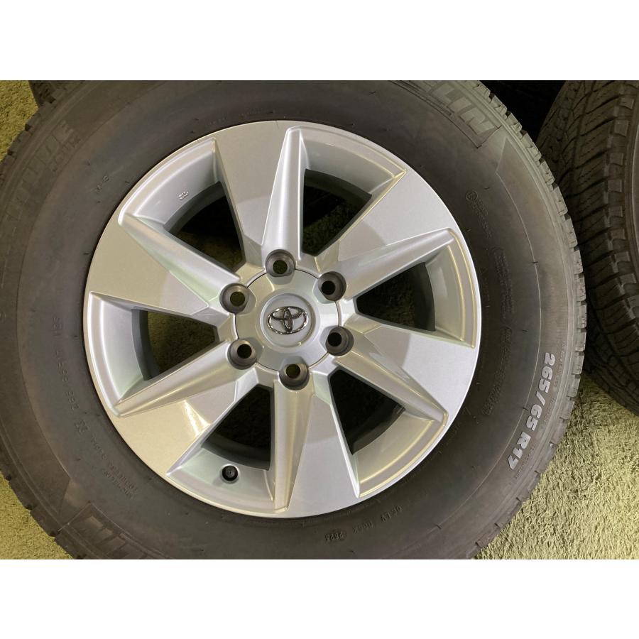 トヨタ 17インチ ホイールセット ミシュランランクルプラド最終型 送料無料 ラジアルセット トヨタ プラド純正 17in 7.5J +25 PCD139.7