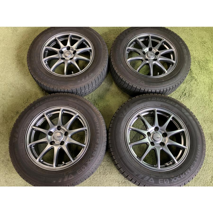 送料無料 スタッドレスセット ダンロップ WM03 205/65R16 16in 6.5J + 