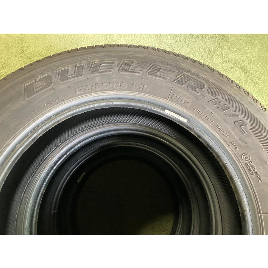 送料無料 中古タイヤ ブリヂストン DUELER H/L 175/80R16 2022年製造