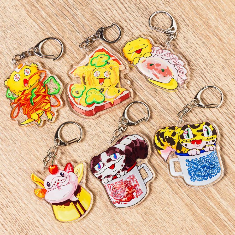 キーホルダー こばぶちゃん 爬虫類グッズ トカゲ おしゃれ アクリル