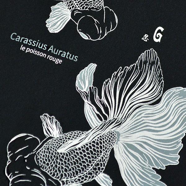 COVAS GRAPHIC Tシャツ 金魚風情 ブラック 黒 301339-19 ユニセックス 半袖 プリントTシャツ 金魚 和柄｜covas｜06