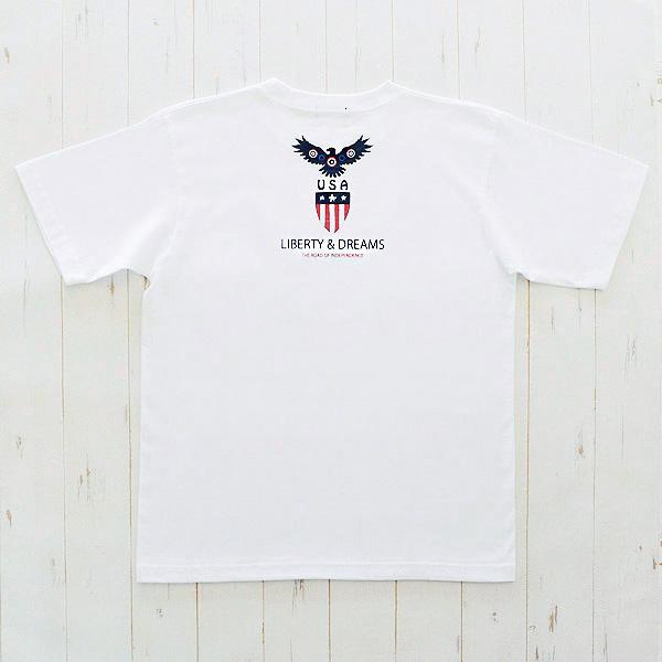 COVAS GRAPHIC Tシャツ アメリカンイーグル ホワイト 白 301452-10 ユニセックス 半袖 プリントTシャツ アメリカ 鷲｜covas｜03