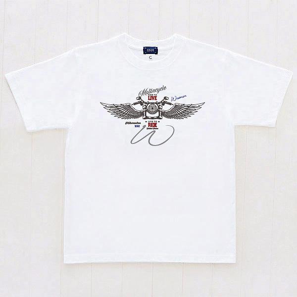 COVAS GRAPHIC Tシャツ ウイスコンシン・バイククラブ ホワイト 白 303110-10 ユニセックス 半袖 プリントTシャツ オートバイ バイク｜covas｜02