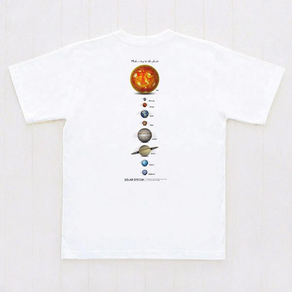 COVAS GRAPHIC Tシャツ 太陽系 ホワイト 白 303119-10 ユニセックス 半袖 プリントTシャツ 宇宙 地球｜covas｜03