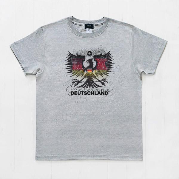COVAS GRAPHIC Tシャツ GERMANY 杢グレー 303124-14 ユニセックス 半袖 プリントTシャツ ドイツ ドイツTシャツ｜covas｜02