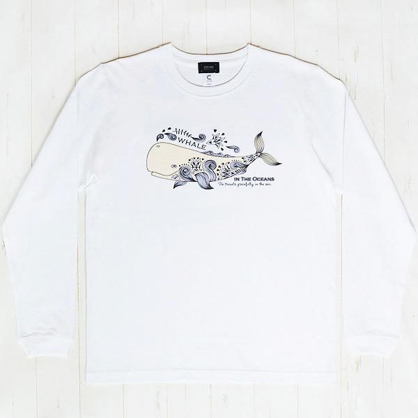 COVAS GRAPHIC 長袖 Tシャツ オーシャンホエール ホワイト 白 402466