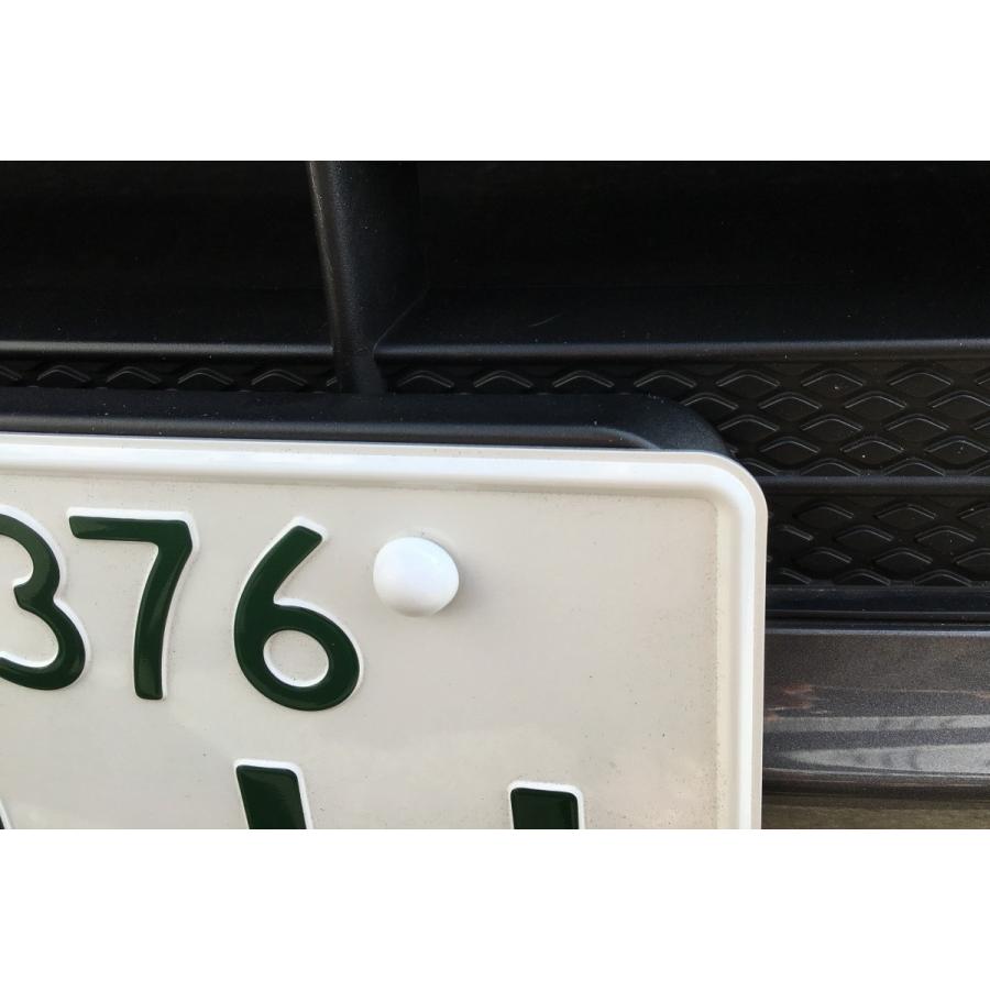 10個入りパック【白色】(新発想)半球形ナンバーボルトキャップ【COVERCAP】  M6六角ボルト専用ボルトカバー 普通車 軽自動車用　白色 |  | 02