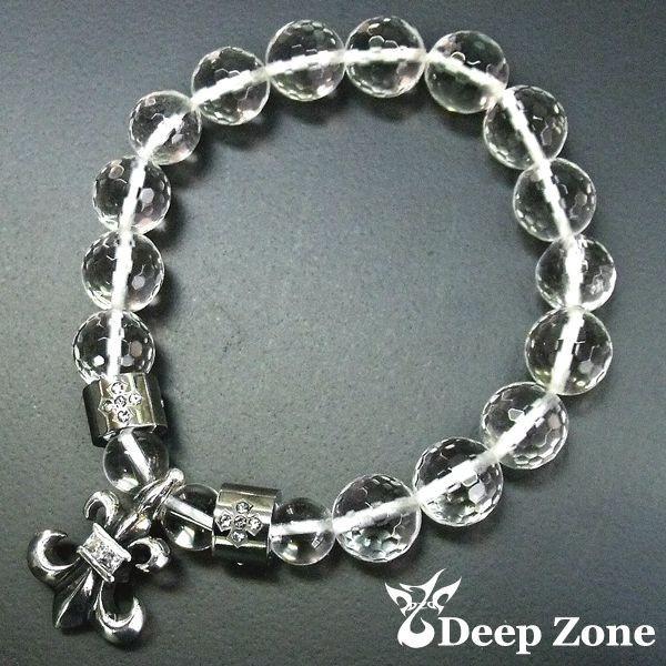 メンズブレスレット パワーストーンブレスレット クリスタルブレスレット リリィデザインシルバー９２５製トップ[ALB-503] プレゼント ギフト