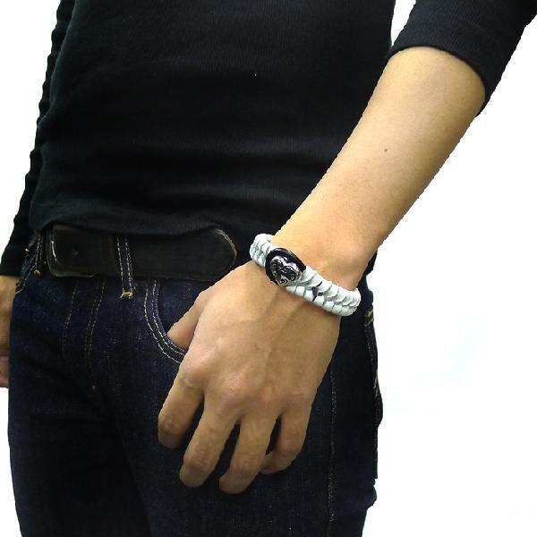 ブレスレット メンズ 本革 レザーブレスレット ハートブラスシルバー