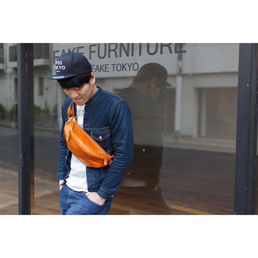 ボディバッグ メンズ 本革 レザー イタリアンレザー シュリンクレザー Deep Zone プレゼント ギフト