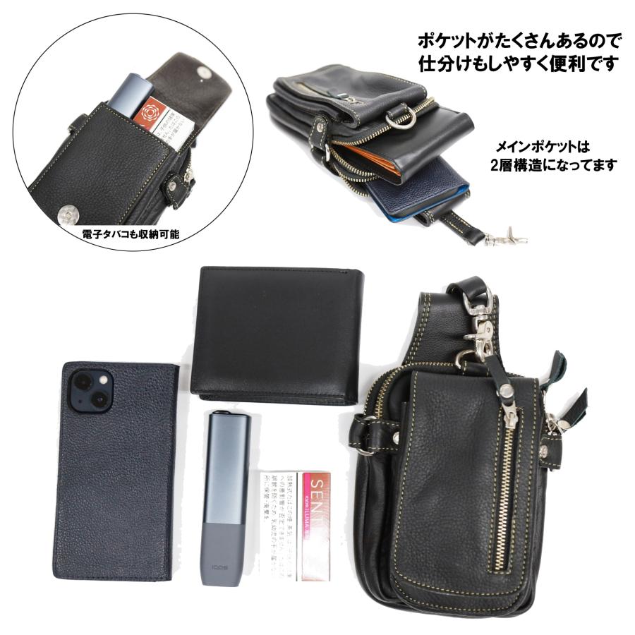 スマホポーチ 小さめバッグ ベルトポーチ スマホケース 縦型 バッグ メンズ 本革 牛革 ブラウン ブラック 茶 黒 誕生日  プレゼント |  | 08