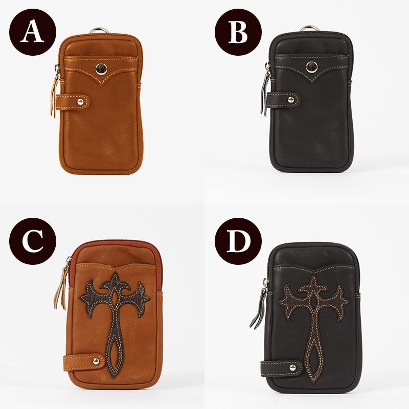 ベルトポーチ スマホポーチ ウエストバッグ メンズ ヒップバック 本革