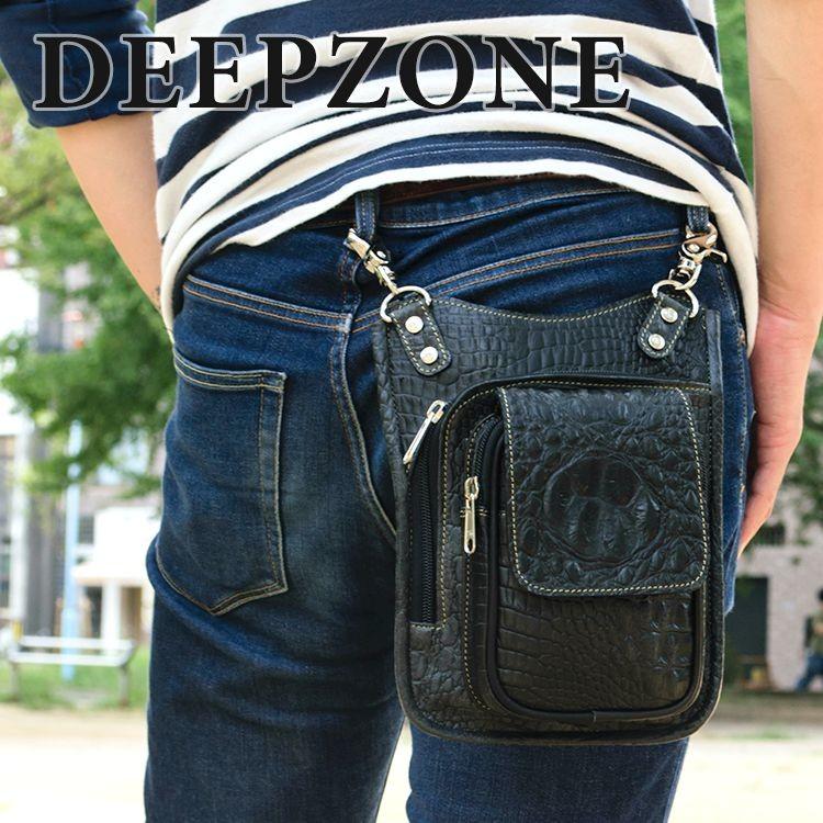 ポイント10倍 ヒップバッグ ショルダーバッグ メンズ 本革 レザー 2way レザー クロコ型押し Deep Zone プレゼント ギフト 在庫限り Www Muslimaidusa Org