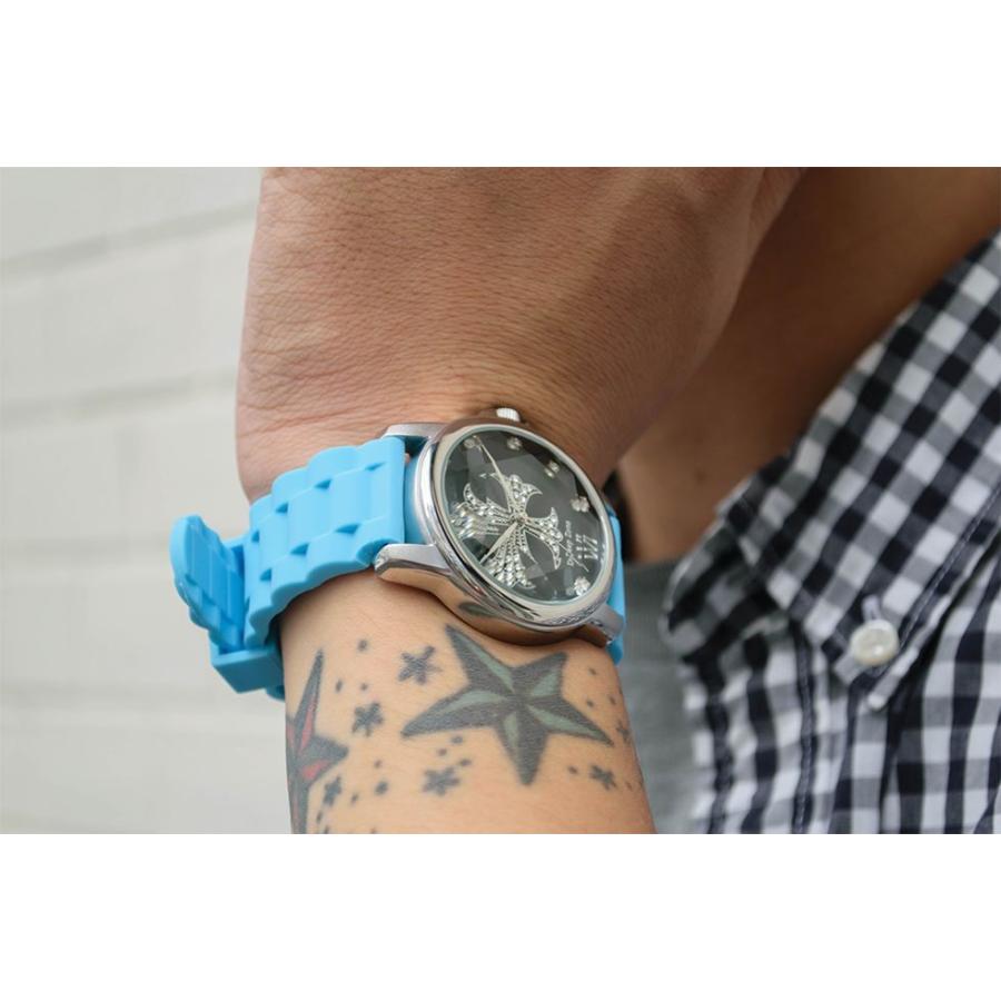 腕時計 ブレスウォッチ ラバーブレス Deep Zone ラウンドケース ジルコニア シルバーフェイス リリィコンチョ 専用ボックス付 プレゼント ギフト |  | 02