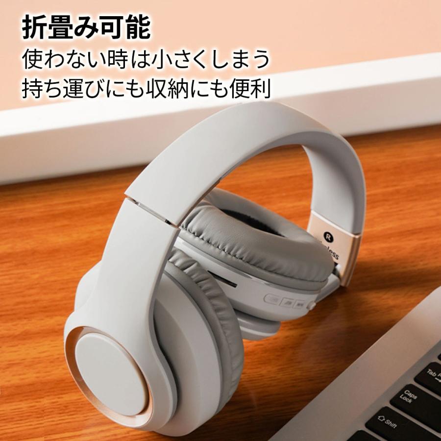ワイヤレスヘッドホン Bluetooth 5.3 密閉型 遮音性 重低音 電池 ワイヤレスヘッドホン Bluetooth 5.3 密閉型 遮音性 重低音 電池
