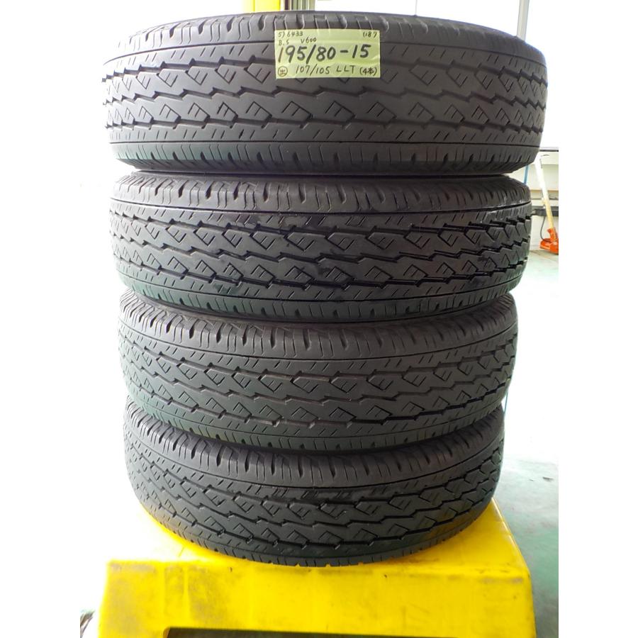 5) 6433b ブリヂストン V600 195/80R15 107/105L LT 4本セット 