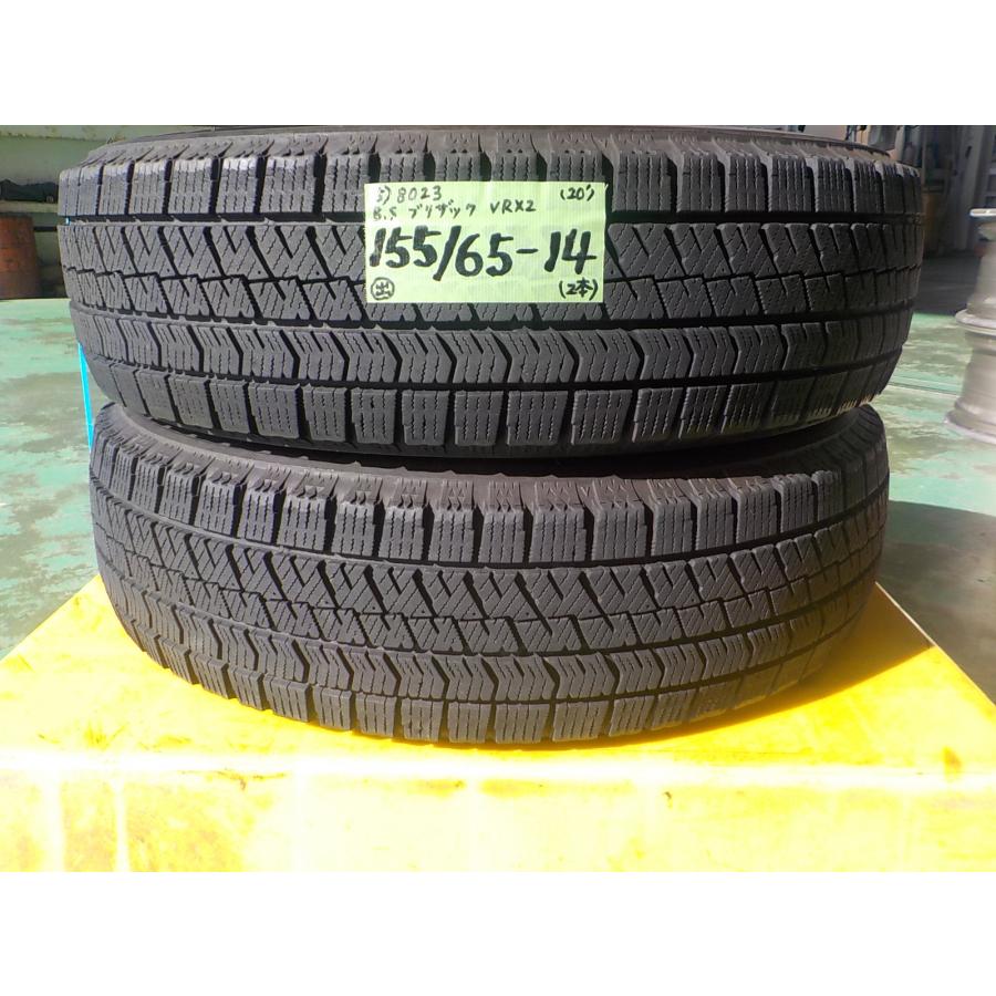 5) 8023f ブリヂストン ブリザック VRX2 155/65R14 2本 ワゴンR