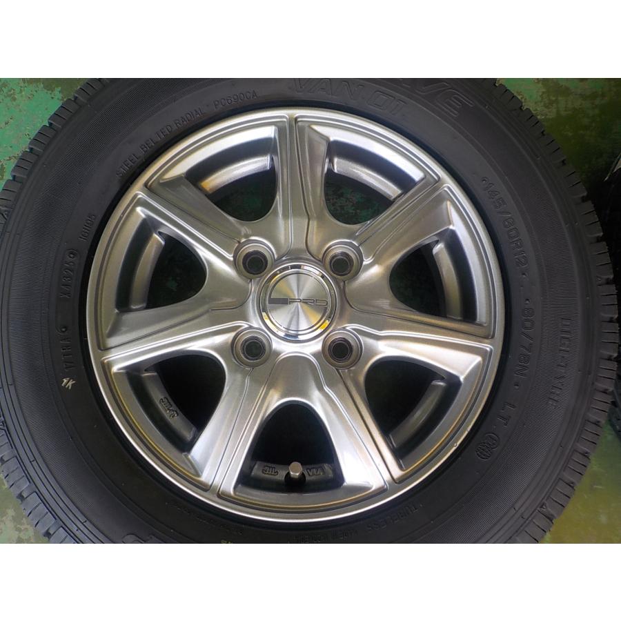 HS12101 ＰＲＤ ７Ｓ ハイゼット エブリィ キャリィ Ｎ−ＶＡＮ アクティ 等 エナセーブ 145/80R12 80/78NLT 新品タイヤ 付き_1