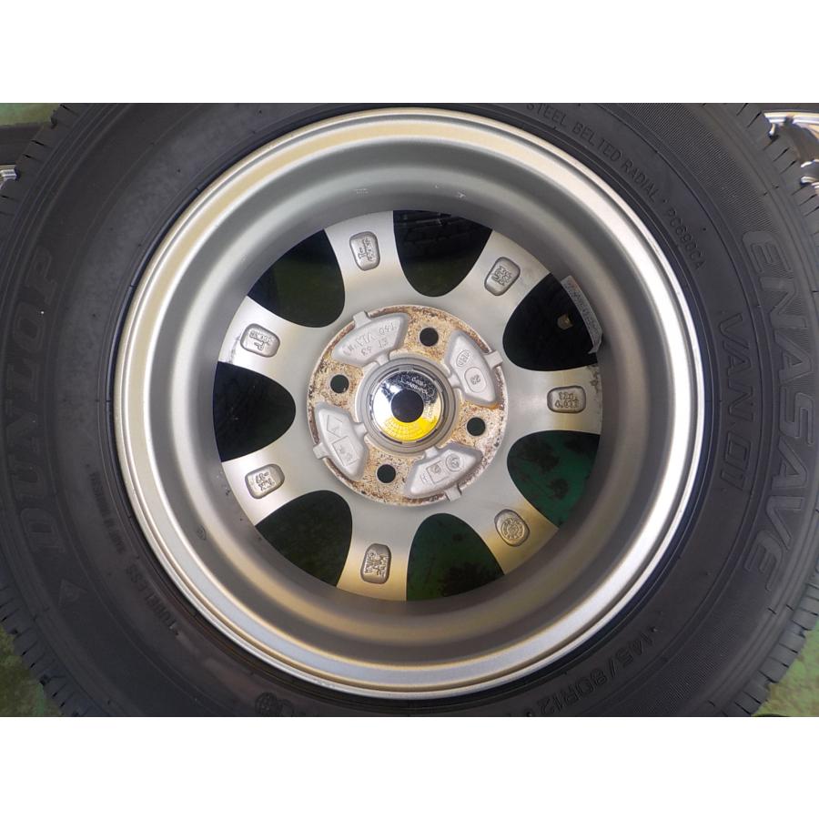 HS12101 ＰＲＤ ７Ｓ ハイゼット エブリィ キャリィ Ｎ−ＶＡＮ アクティ 等 エナセーブ 145/80R12 80/78NLT 新品タイヤ 付き_6