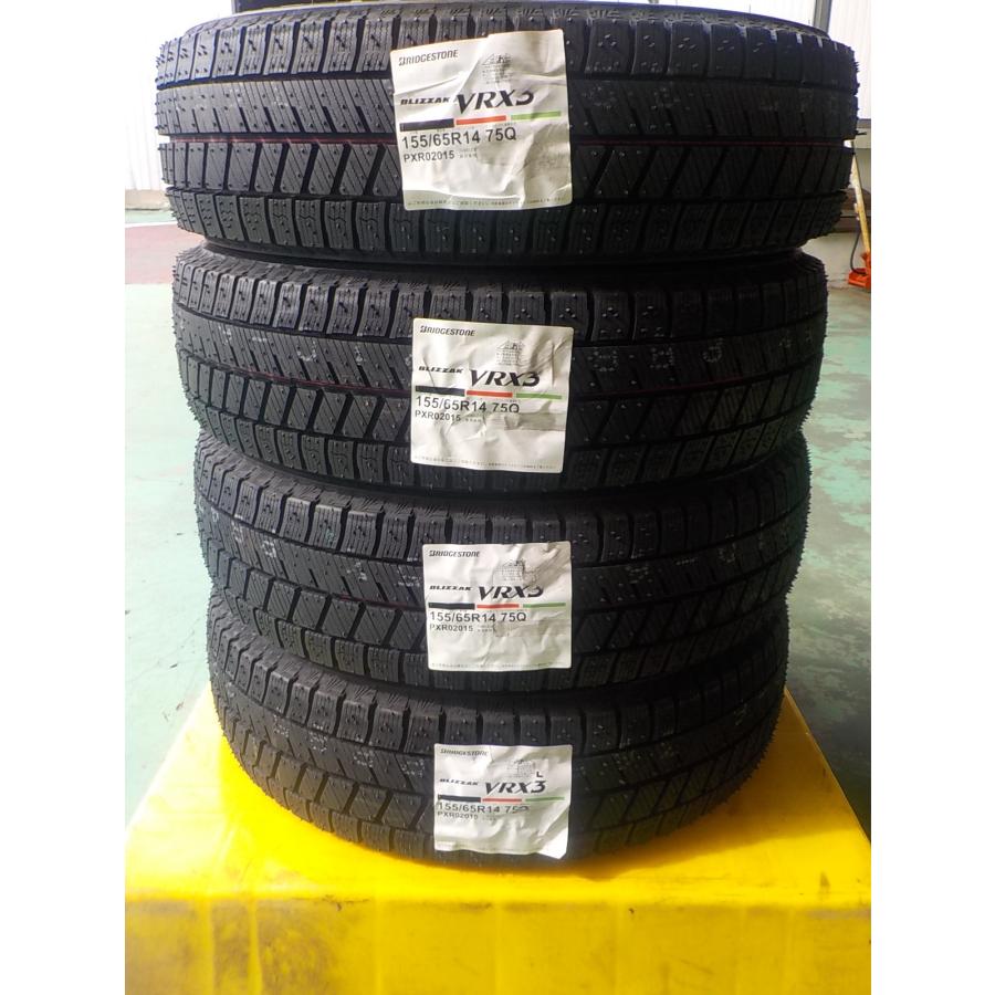 t) ブリヂストン ブリザック VRX3 155/65R14 新品タイヤ 2025年製