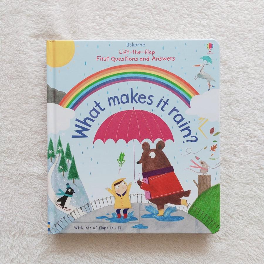 英語絵本 洋書 英語教材 幼児 しかけ 知育 海外 学び なに なぜ どうして 雨 自然科学 What makes it rain? |  | 01