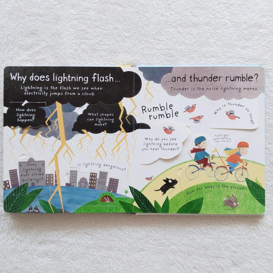 英語絵本 洋書 英語教材 幼児 しかけ 知育 海外 学び なに なぜ どうして 雨 自然科学 What makes it rain? |  | 03