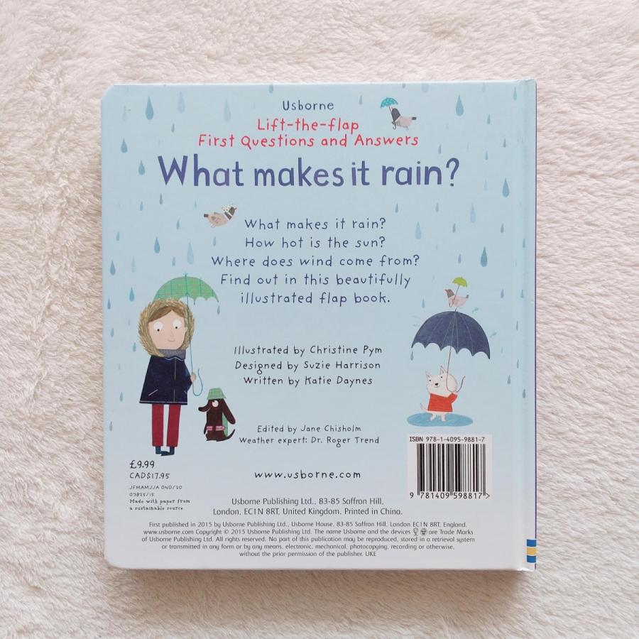 英語絵本 洋書 英語教材 幼児 しかけ 知育 海外 学び なに なぜ どうして 雨 自然科学 What makes it rain? |  | 06