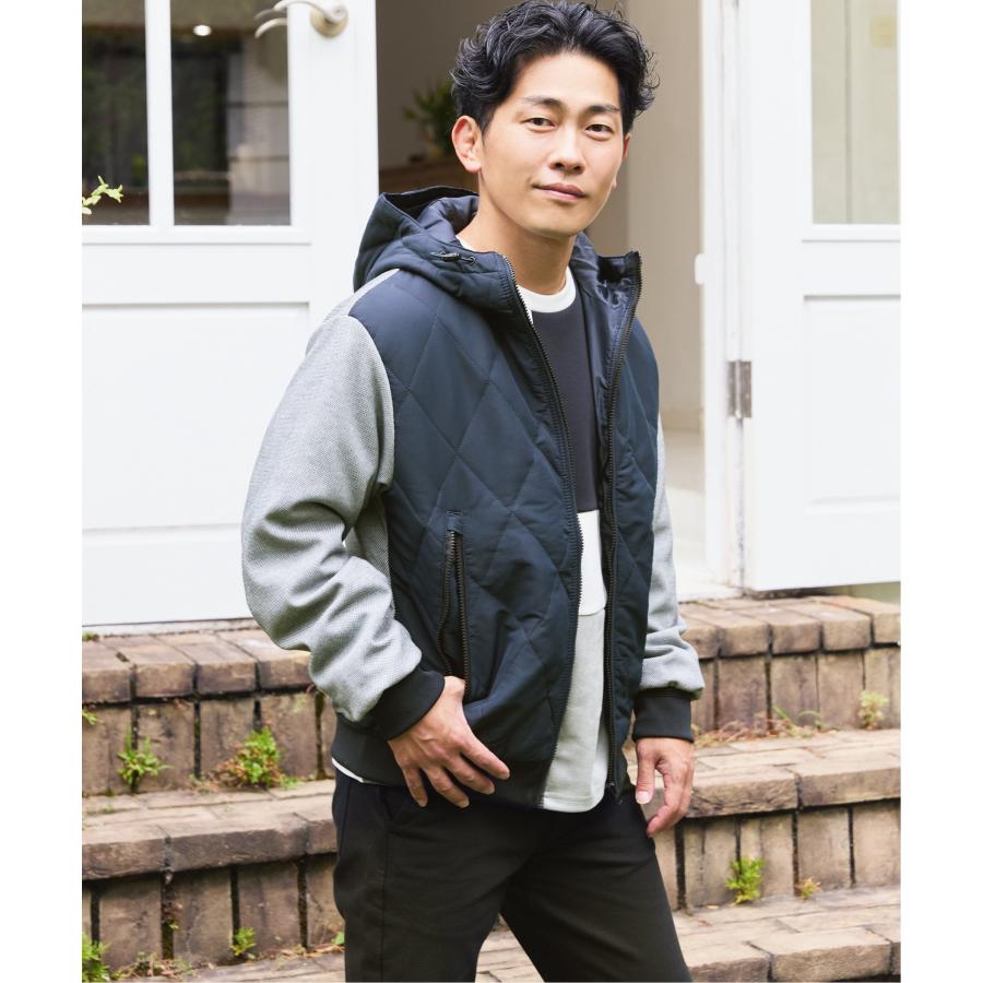 イッカ（ikka）/【芸能人着用】sorona(R)ブロックスコンビパーカー ikka（イッカ） 【芸能人着用】sorona(R)ブロックスコンビパーカー